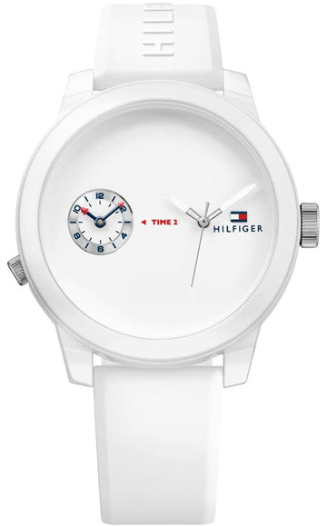  Shop Authentic Tommy Hilfiger Denim White Dial White Rubber Strap Watch for Men - 1791324 - Luxxuri