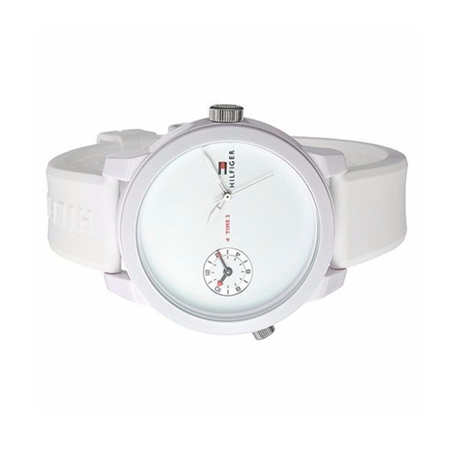  Shop Authentic Tommy Hilfiger Denim White Dial White Rubber Strap Watch for Men - 1791324 - Luxxuri