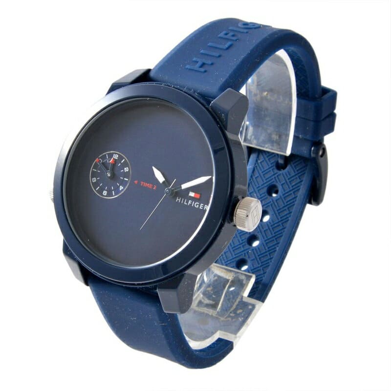  Shop Authentic Tommy Hilfiger Denim Quartz Blue Dial Blue Rubber Strap Watch for Men - 1791325 - Luxxuri
