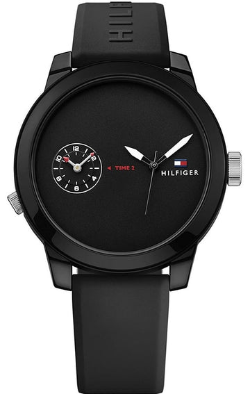  Shop Authentic Tommy Hilfiger Denim Black Dial Black Rubber Strap Watch for Men - 1791326 - Luxxuri
