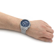 Shop Authentic Tommy Hilfiger Decker Quartz Blue Dial Silver Steel Strap Watch for Men - 1791348 - Luxxuri