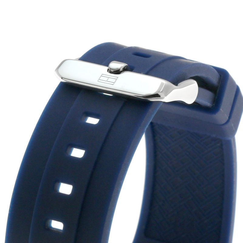  Shop Authentic Tommy Hilfiger Decker Quartz White Dial Blue Rubber Strap Watch for Men - 1791349 - Luxxuri