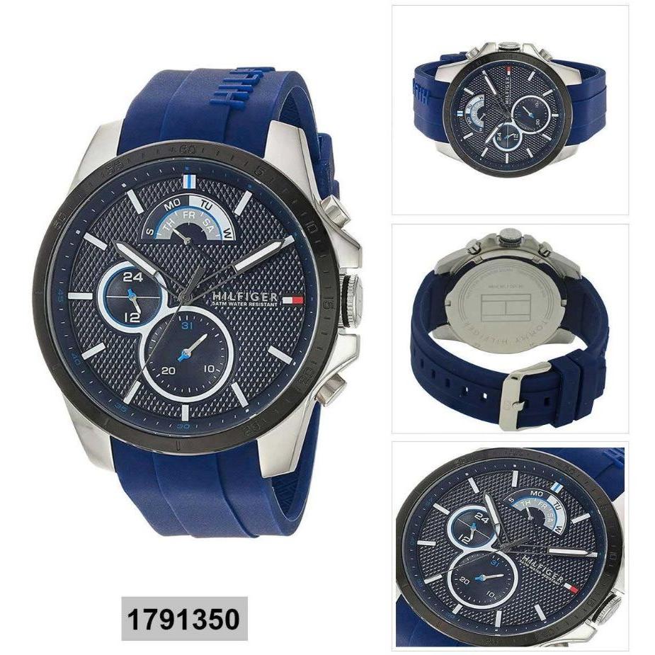  Shop Authentic Tommy Hilfiger Decker Quartz Blue Dial Blue Rubber Strap Watch for Men - 1791350 - Luxxuri