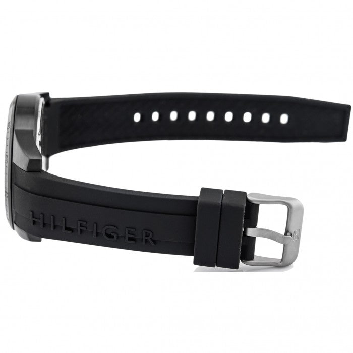  Shop Authentic Tommy Hilfiger Decker Black Dial Black Rubber Strap Watch for Men - 1791352 - Luxxuri