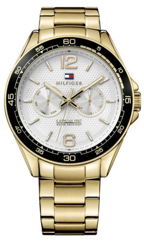  Shop Authentic Tommy Hilfiger Sport White Dial Gold Steel Strap Watch for Men - 1791365 - Luxxuri