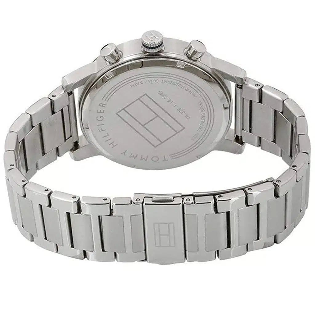  Shop Authentic Tommy Hilfiger Kane Chronograph Grey Dial Silver Steel Strap Watch for Men - 1791397 - Luxxuri