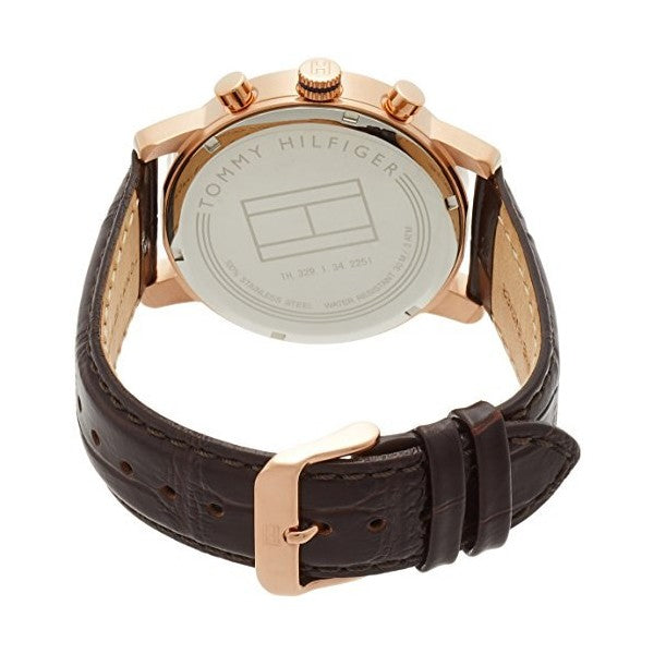  Shop Authentic Tommy Hilfiger Kane Chronograph Blue Dial Brown Leather Strap Watch for Men - 1791399 - Luxxuri