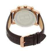  Shop Authentic Tommy Hilfiger Kane Chronograph Blue Dial Brown Leather Strap Watch for Men - 1791399 - Luxxuri