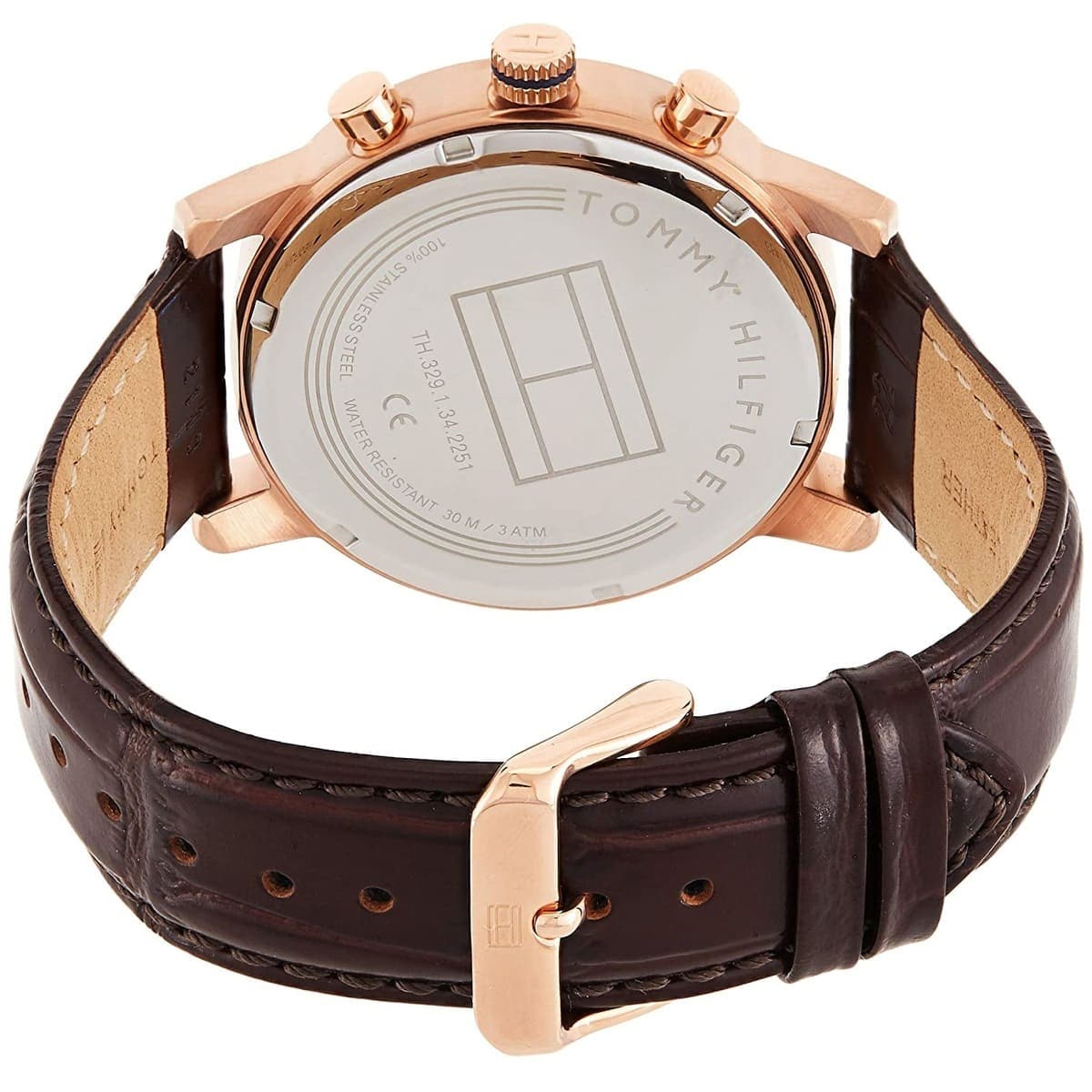  Shop Authentic Tommy Hilfiger Kane Chronograph Blue Dial Brown Leather Strap Watch for Men - 1791399 - Luxxuri
