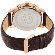 Shop Authentic Tommy Hilfiger Kane Chronograph Blue Dial Brown Leather Strap Watch for Men - 1791399 - Luxxuri