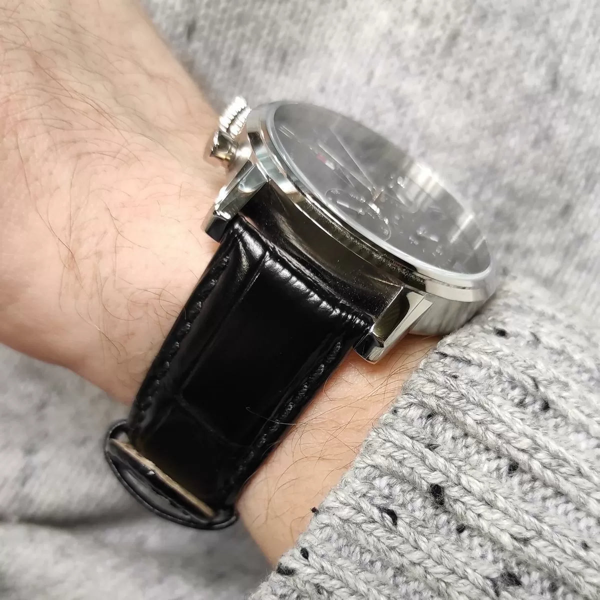  Shop Authentic Tommy Hilfiger Kane Quartz Black Dial Black Leather Strap Watch for Men - 1791401 - Luxxuri