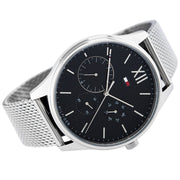  Shop Authentic Tommy Hilfiger Damon Quartz Chronograph Black Dial Silver Mesh Bracelet Watch for Men - 1791415 - Luxxuri