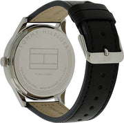  Shop Authentic Tommy Hilfiger Damon Multifunction Black Dial Black Leather Strap Watch for Men - 1791417 - Luxxuri
