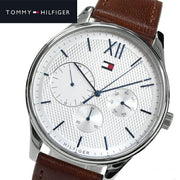  Shop Authentic Tommy Hilfiger Damon Quartz White Dial Brown Leather Strap Watch for Men - 1791418 - Luxxuri