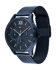  Shop Authentic Tommy Hilfiger Damon Quartz Blue Dial Blue Mesh Bracelet Watch for Men - 1791421 - Luxxuri