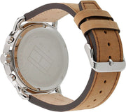  Shop Authentic Tommy Hilfiger Briggs Chronograph Blue Dial Brown Leather Strap Watch for Men - 1791424 - Luxxuri