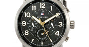  Shop Authentic Tommy Hilfiger Briggs Black Dial Black Leather Strap Watch for Men - 1791426 - Luxxuri
