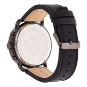  Shop Authentic Tommy Hilfiger Briggs Black Dial Black Leather Strap Watch for Men - 1791426 - Luxxuri