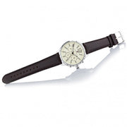  Shop Authentic Tommy Hilfiger Gavin Chronograph White Dial Brown Leather Strap Watch for Men - 1791467 - Luxxuri