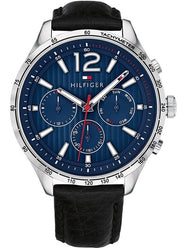 Shop Authentic Tommy Hilfiger Gavin Blue Dial Blue Leather Strap Watch for Men - 1791468 - Luxxuri