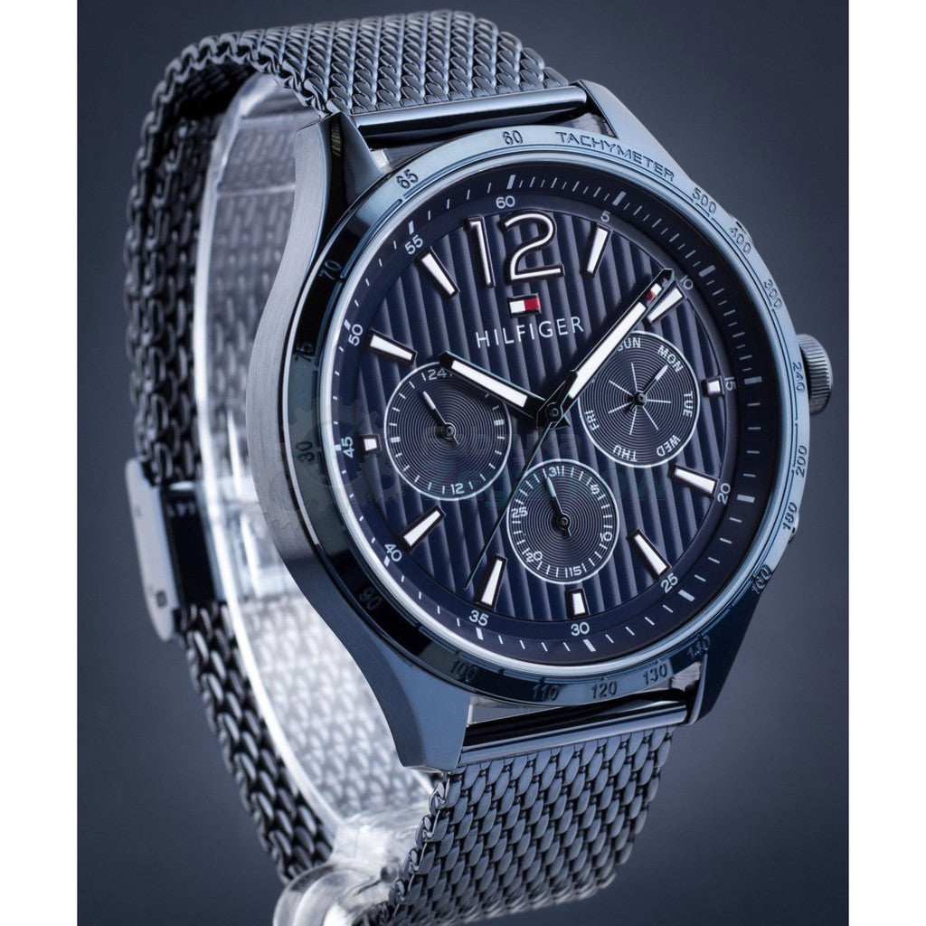  Shop Authentic Tommy Hilfiger Gavin Chronograph Blue Dial Blue Mesh Bracelet Watch for Men - 1791471 - Luxxuri