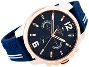  Shop Authentic Tommy Hilfiger Decker Multifunction Blue Dial Blue Rubber Strap Watch for Men - 1791474 - Luxxuri