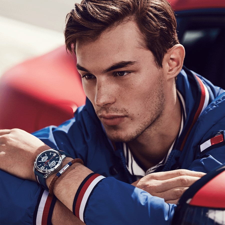  Shop Authentic Tommy Hilfiger Decker Blue Dial Blue Rubber Strap Watch for Men - 1791476 - Luxxuri