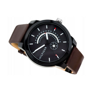  Shop Authentic Tommy Hilfiger Denim Black Dial Brown Leather Strap Watch for Men - 1791478 - Luxxuri