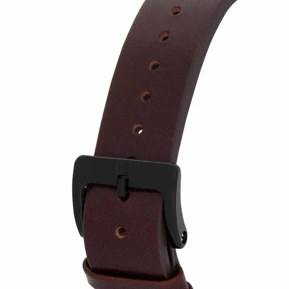 Shop Authentic Tommy Hilfiger Denim Black Dial Brown Leather Strap Watch for Men - 1791478 - Luxxuri