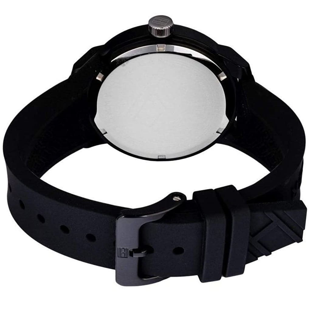  Shop Authentic Tommy Hilfiger Denim Quartz Black Dial Black Rubber Strap Watch for Men - 1791483 - Luxxuri