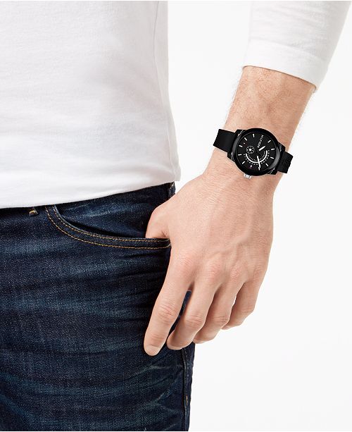  Shop Authentic Tommy Hilfiger Denim Quartz Black Dial Black Leather Strap Watch for Men - 1791479 - Luxxuri