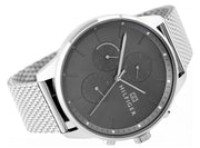  Shop Authentic Tommy Hilfiger Chase Quartz Grey Dial Silver Mesh Bracelet Watch For Men - 1791484 - Luxxuri