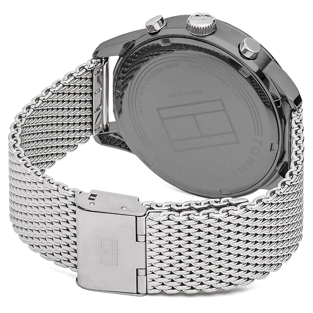  Shop Authentic Tommy Hilfiger Chase Quartz Grey Dial Silver Mesh Bracelet Watch For Men - 1791484 - Luxxuri