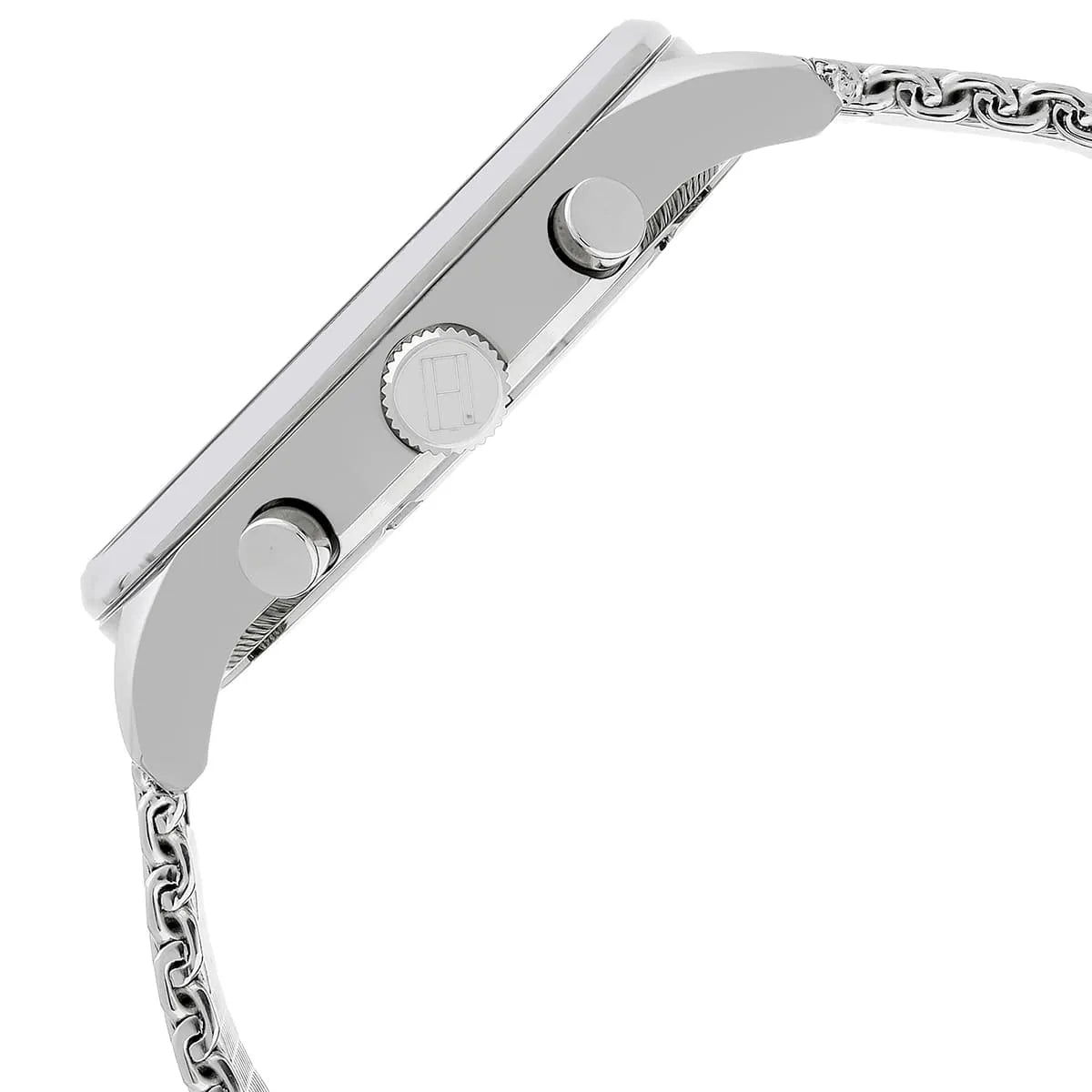  Shop Authentic Tommy Hilfiger Chase Quartz Grey Dial Silver Mesh Bracelet Watch For Men - 1791484 - Luxxuri