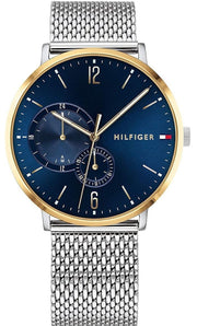  Shop Authentic Tommy Hilfiger Brooklyn Quartz Blue Dial Silver Mesh Bracelet Watch for Men - 1791505 - Luxxuri