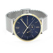  Shop Authentic Tommy Hilfiger Brooklyn Quartz Blue Dial Silver Mesh Bracelet Watch for Men - 1791505 - Luxxuri