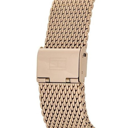  Shop Authentic Tommy Hilfiger Brooklyn Grey Dial Gold Mesh Bracelet Watch for Men - 1791506 - Luxxuri