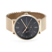  Shop Authentic Tommy Hilfiger Brooklyn Grey Dial Gold Mesh Bracelet Watch for Men - 1791506 - Luxxuri