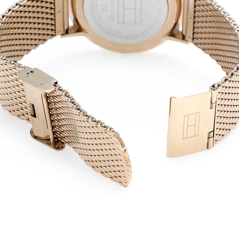  Shop Authentic Tommy Hilfiger Brooklyn Grey Dial Gold Mesh Bracelet Watch for Men - 1791506 - Luxxuri