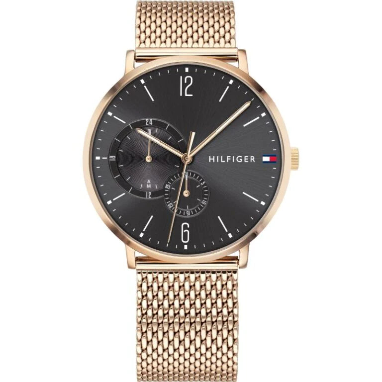  Shop Authentic Tommy Hilfiger Brooklyn Grey Dial Gold Mesh Bracelet Watch for Men - 1791506 - Luxxuri