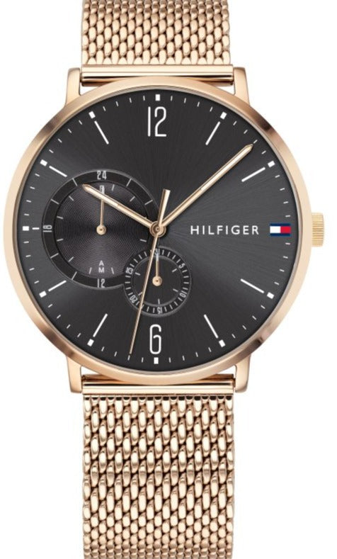  Shop Authentic Tommy Hilfiger Brooklyn Grey Dial Gold Mesh Bracelet Watch for Men - 1791506 - Luxxuri