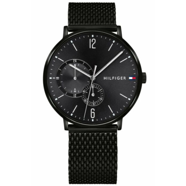  Shop Authentic Tommy Hilfiger Brooklyn Black Dial Black Mesh Bracelet Watch for Men - 1791507 - Luxxuri