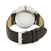  Shop Authentic Tommy Hilfiger Cooper Blue Dial Brown Leather Strap Watch for Men - 1791508 - Luxxuri