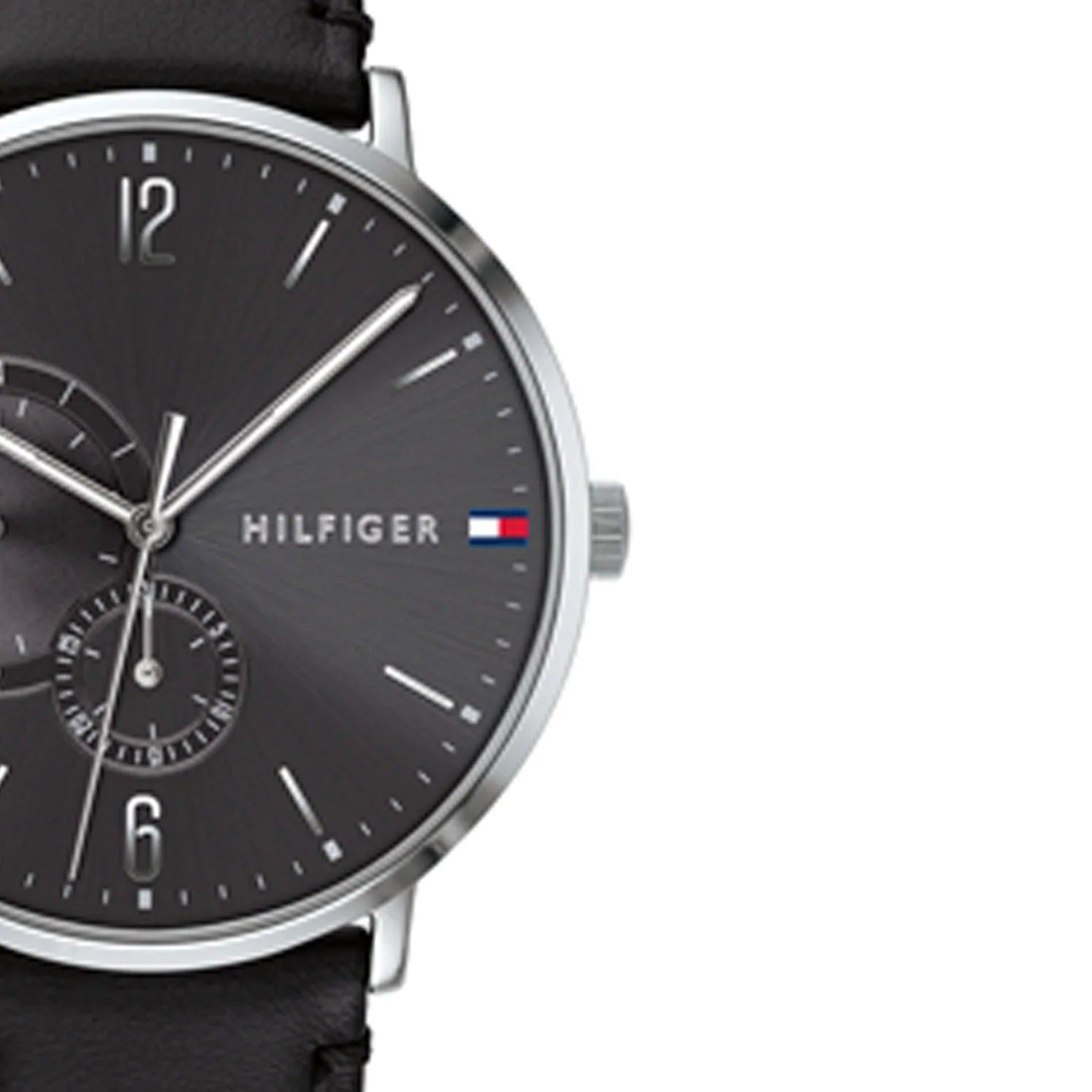  Shop Authentic Tommy Hilfiger Brooklyn Black Dial Black Leather Strap Watch for Men - 1791509 - Luxxuri