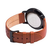  Shop Authentic Tommy Hilfiger Brooklyn Quartz Black Dial Brown Leather Strap Watch for Men - 1791510 - Luxxuri
