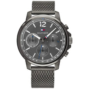  Shop Authentic Tommy Hilfiger Deacon Multifunction Black Dial Black Mesh Bracelet Watch for Men - 1791546 - Luxxuri