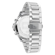  Shop Authentic Tommy Hilfiger Jackson Chronograph Blue Dial Silver Steel Strap Watch for Men - 1791242 - Luxxuri