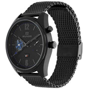  Shop Authentic Tommy Hilfiger Deacon Multifunction Black Dial Black Mesh Bracelet Watch for Men - 1791546 - Luxxuri