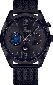  Shop Authentic Tommy Hilfiger Deacon Analog Black Dial Black Mesh Bracelet Watch for Men - 1791547 - Luxxuri