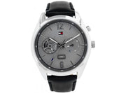  Shop Authentic Tommy Hilfiger Deacan Grey Dial Black Leather Strap Watch for Men - 1791548 - Luxxuri